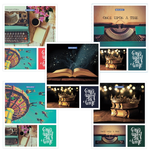 Тетрадь А5 48л. линия "Винтаж" скоба, обложка картон, микс в спайке (BRAUBERG)