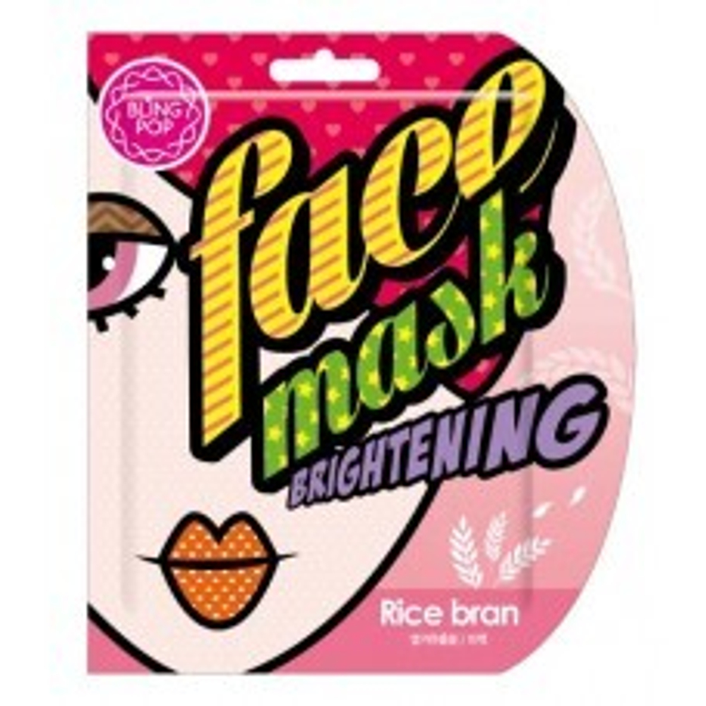 Маска для лица тканевая BLING POP RICE BRAN BRIGHTENING MASK 25мл
