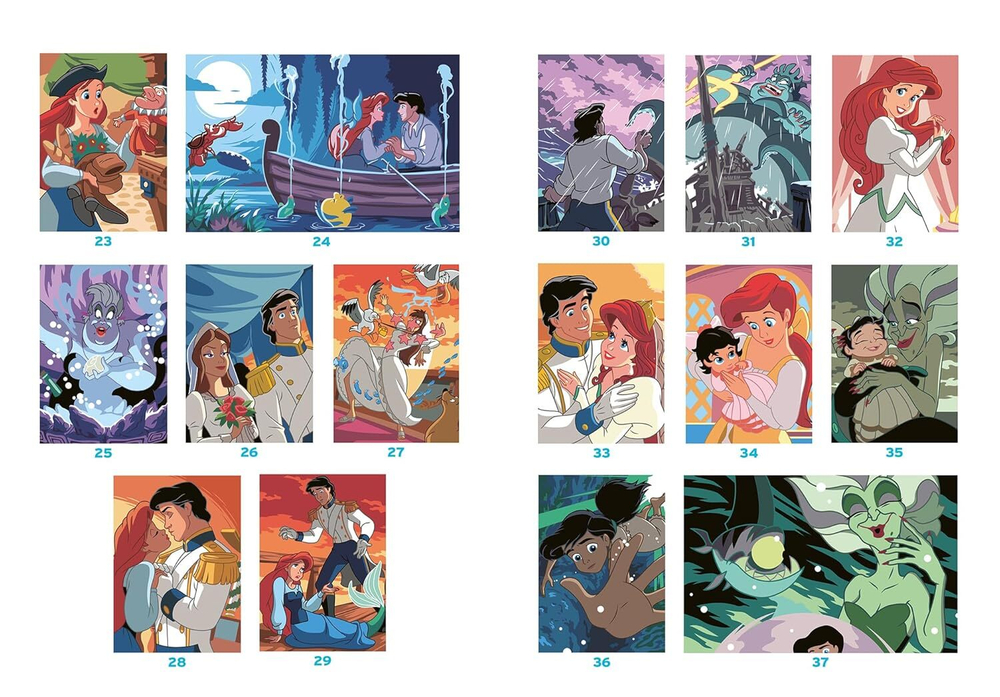 Раскраска по номерам Coloriages mysteres Disney - Специальный фильм: Русалочка - La Petite Sirene, 112стр. (предзаказ 01.04.2025)