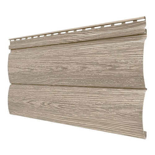 Сайдинг Tecos Lux Двойной оцилинд. брус Сибирский кедр 3660х230 мм