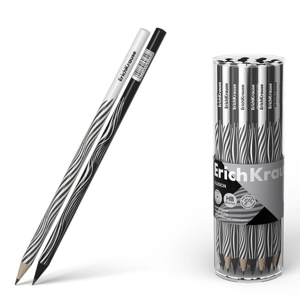 Карандаш ч/г круглый, HB "Illusion" (Erich Krause)