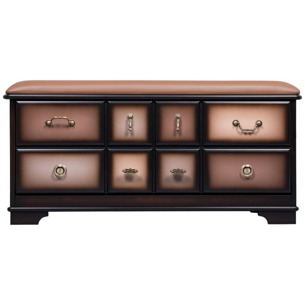 Банкетка Пандора с обувницей Орех Шоколад