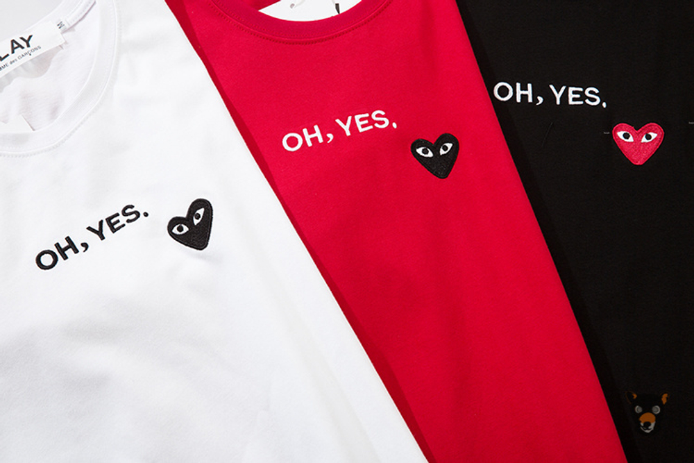 Футболка PLAY Comme des Garsons "Oh, yes"