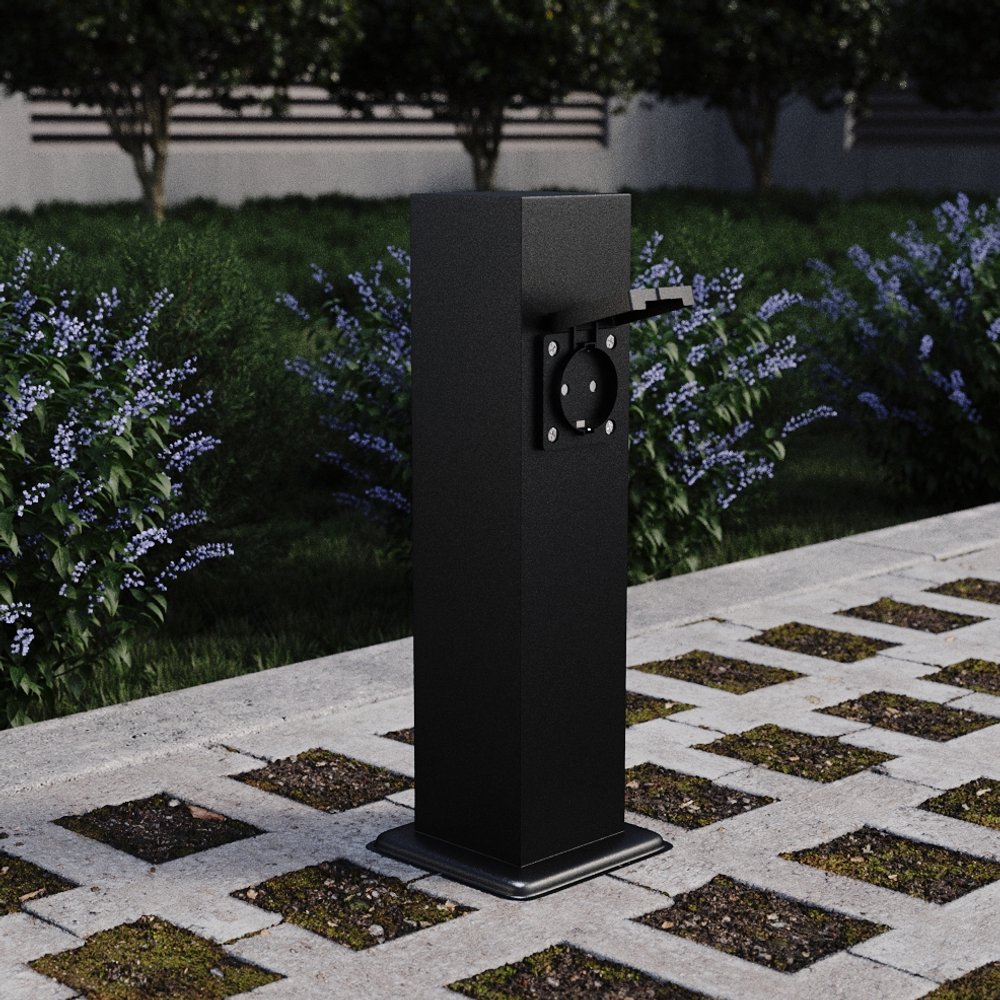 Уличная розетка на столбике SOCKET на 4 поста IP54 3500 W