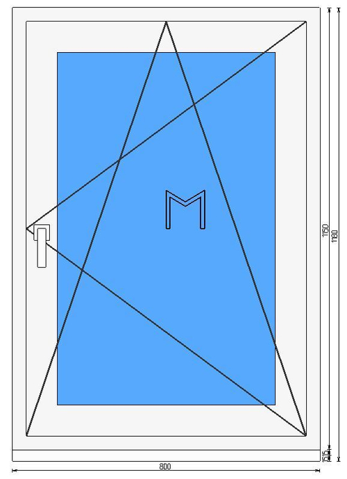 Пластиковое окно 1150 х 800 ТермА ПрАктик