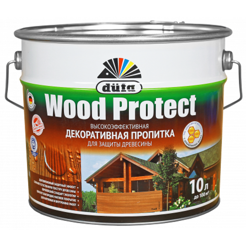 ДЮФА Wood Prottct пропитка  белая 10 л