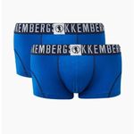 Мужские трусы хипсы набор 2 в 1 синие  Bikkembergs BKK1UTR06BI0054