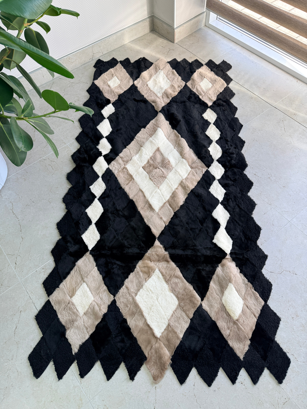 Покрывало меховое ковер из шкуры овчины