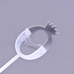 Топпер акриловый  «Цифра 2» (10,5 см,  серебряный)