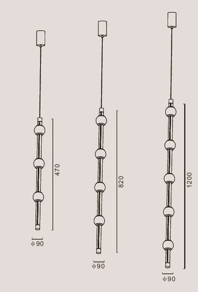 Подвесной светодиодный светильник Romatti Cullinan Bastone PD11132Q