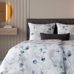 Постельное белье 1.5 спальное Estella Lunaria silber серое