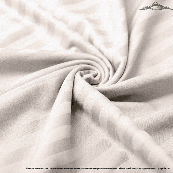 Сатин-страйп &quot;Пудра&quot; AirJet+mers | полоса 1х1 | ш.240 см | 150 г/м² | хлопок-100%