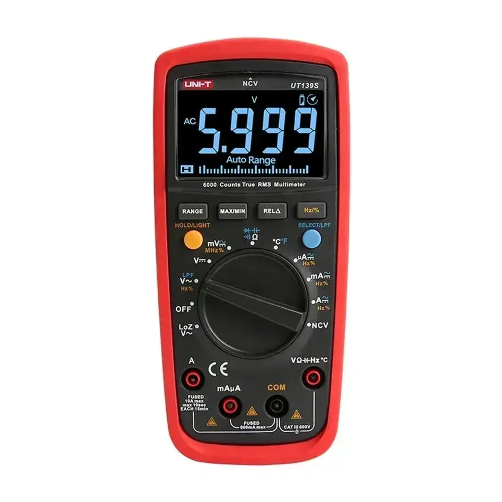 Мультиметр UT139S UNI-T оригинал автомат емкость температура частота NCV True RMS инверсный дисплей