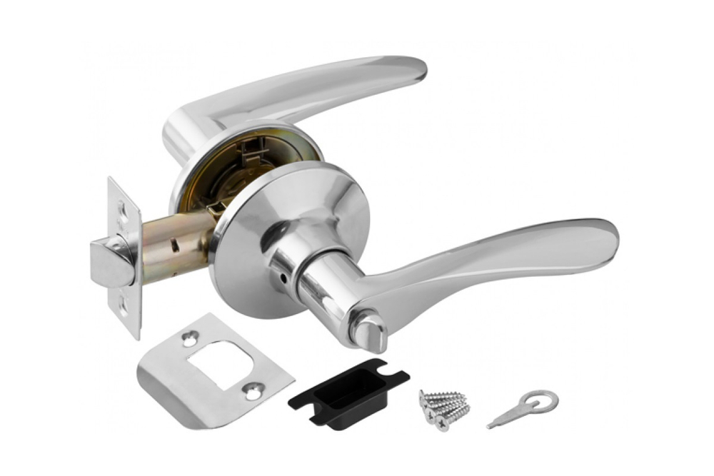 Замок ручка Хром с фиксатором 6020 CP-B