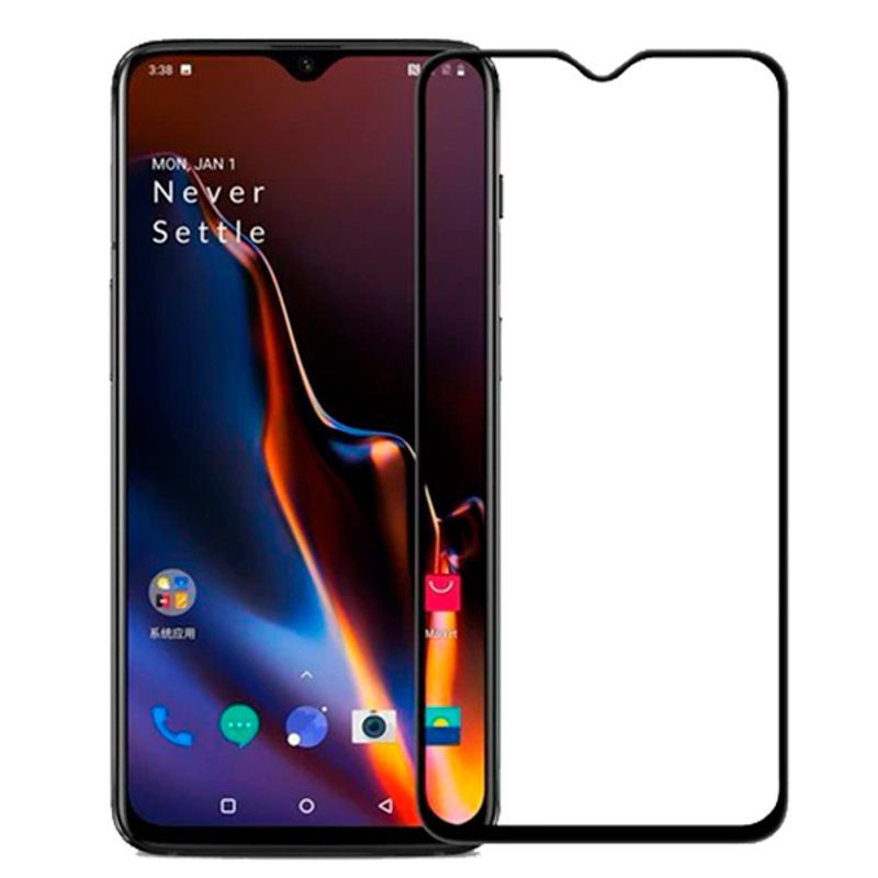 Защитное стекло 4D для OnePlus 7 черное
