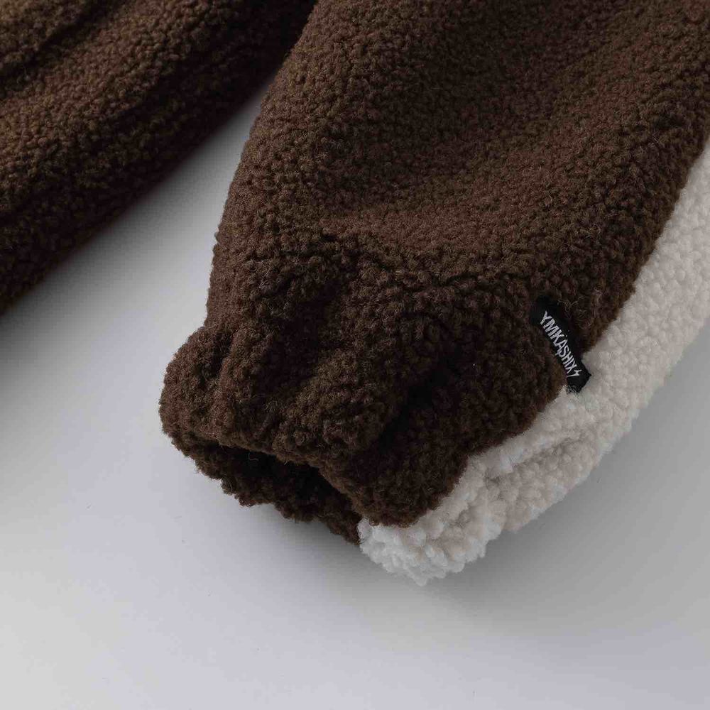 Куртка Ymkashix Furry Big Logo HTF белая/коричневая