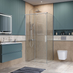 Душевой уголок BelBagno SOFT_CLOSE-1-AH-1 100х80 стекло прозрачное/профиль хром