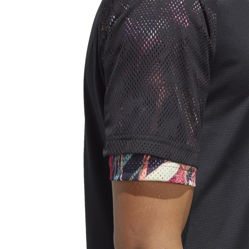 Мужская теннисная футболка Adidas Melbourne Ergo Tennis Heat Rdy Raglan Tee - black