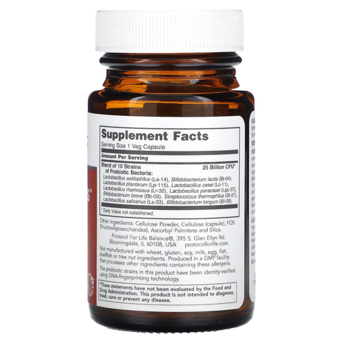 Protocol for Life Balance, ProtoDophilus, 25 млрд, 50 растительных капсул