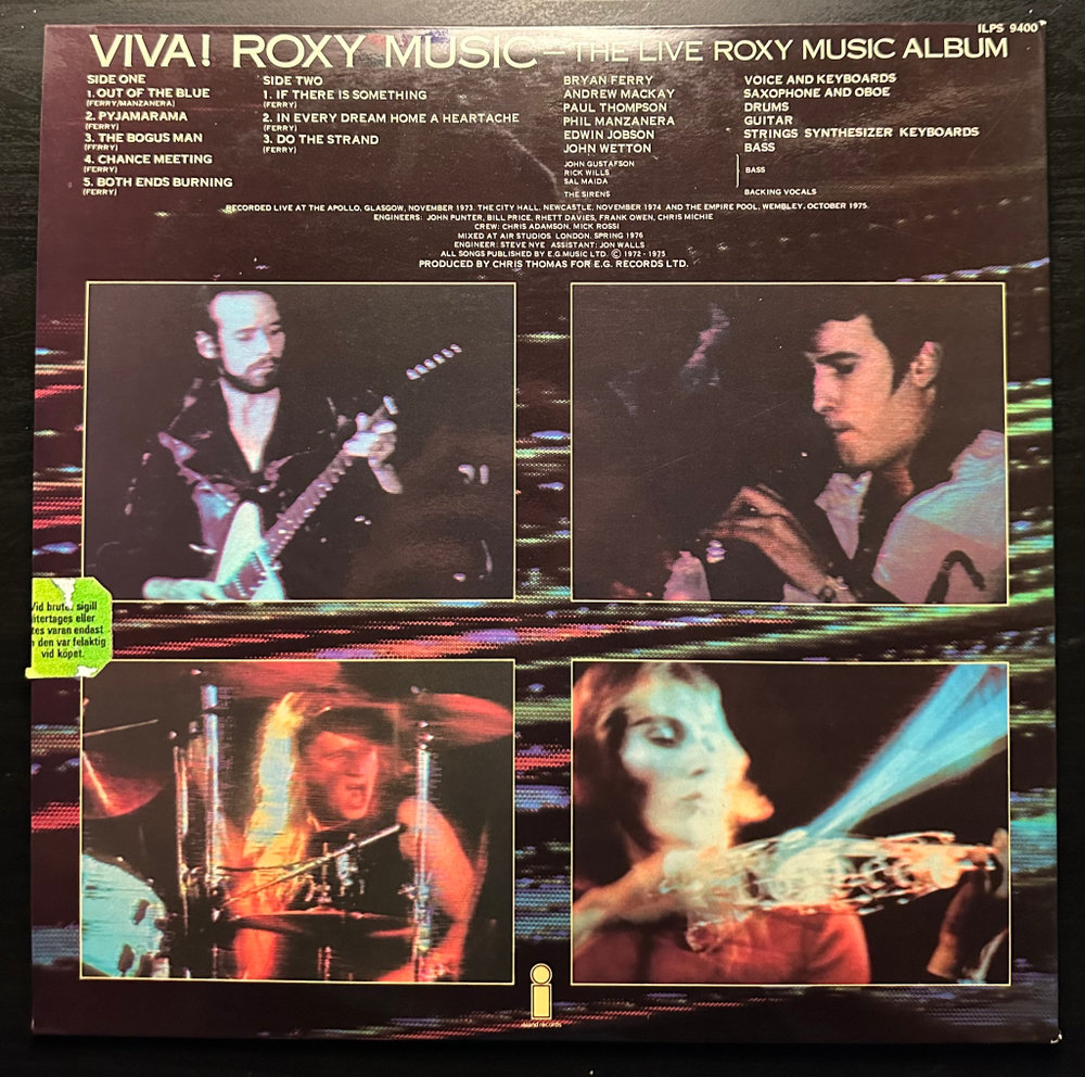 Roxy Music - Viva! Roxy Music (Англия 1976г.)