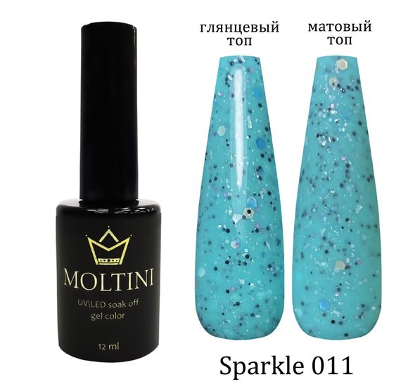 Гель-лак Moltini “Sparkle” 011, 12 ml