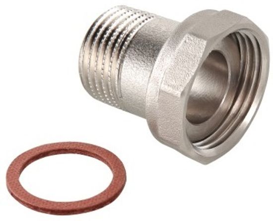 Полусгон с накидной гайкой Valtec 3/4"х3/4" НР с наружной резьбой латунный никел. VTr.613.N.0505