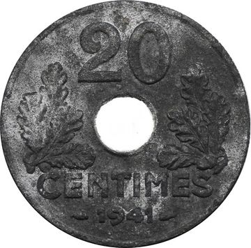 20 сантимов 1941 Франция