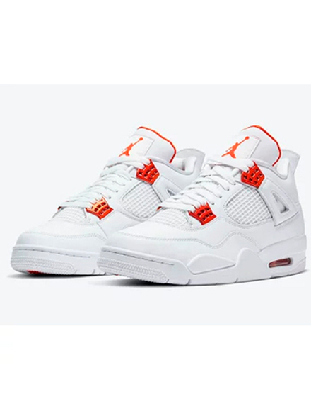 NIKE AIR JORDAN 4 RETRO METALLIC PACK - TOTAL ORANGE CT8527-118