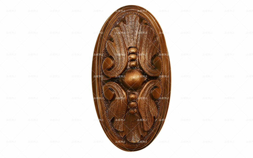 Ручка оконная поворотная Лодочка на овальной розетке латунь