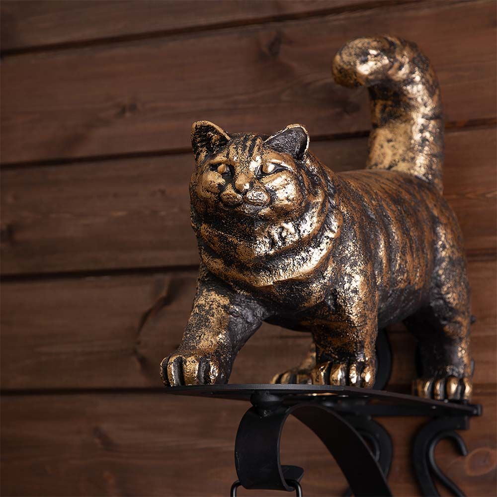 Кронштейн для цветов Кот Лео Бронза