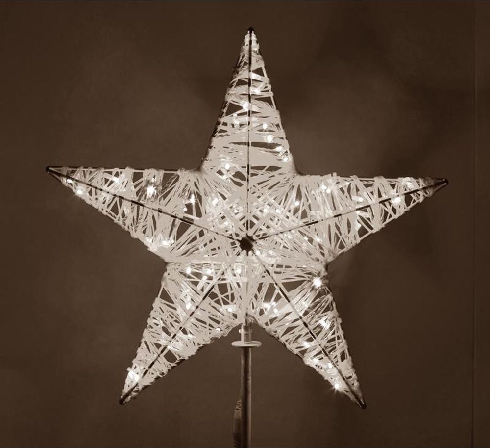 Световая макушка (навершие) «Кремлевская» из стеклонити - белая