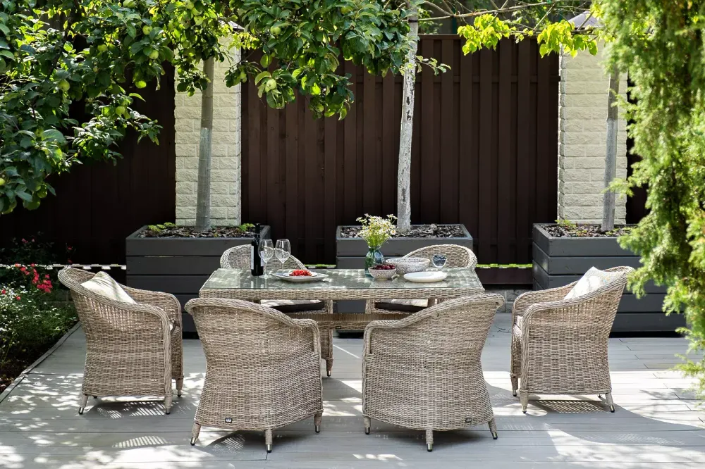 "Эспрессо" обеденная группа плетеная, цвет бежевый