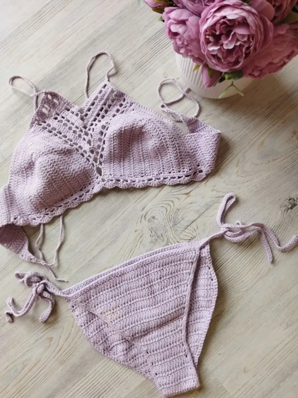 Вязаный купальник