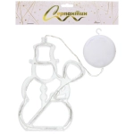 Фигура светодиодная «Снеговик» 13х18 см (батарейки 3 ААА), 1 реж, Белый