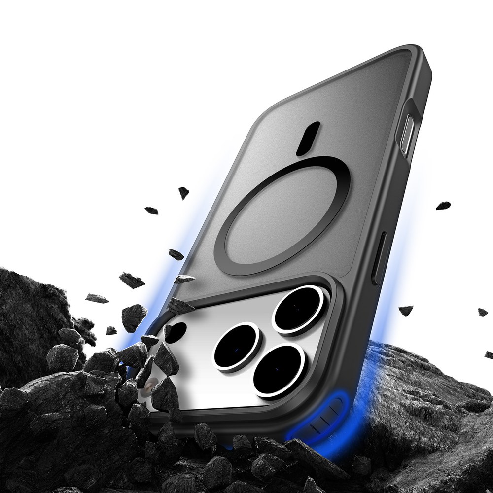 Матовый чехол черного цвета и с MagSafe для iPhone 17 Pro, серия Yind Series от Dux Ducis