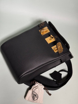 Нагрудная сумка слинг Hermes Kelly (Messenger) чёрная