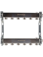Коллекторная группа ROMMER 6 выходов нержавеющая сталь для радиаторов RMS-4401-000006