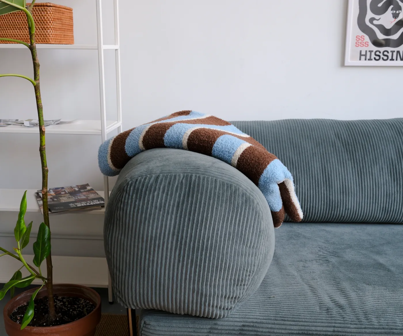 Плед в полоску, 170х120см