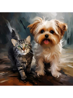 Картина по номерам 30х30см. "Собаки. Любимые питомцы" 20цв. коробка (арт. Х-6352)