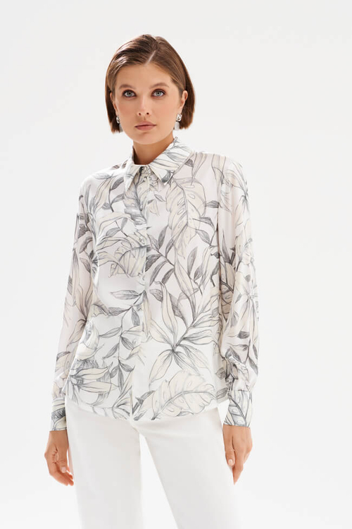 23511 Блузка женская (молочный принт)