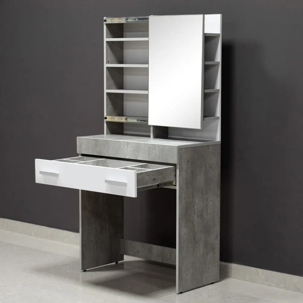 Стол туалетный Инстайл СТ-01 бетон/белый