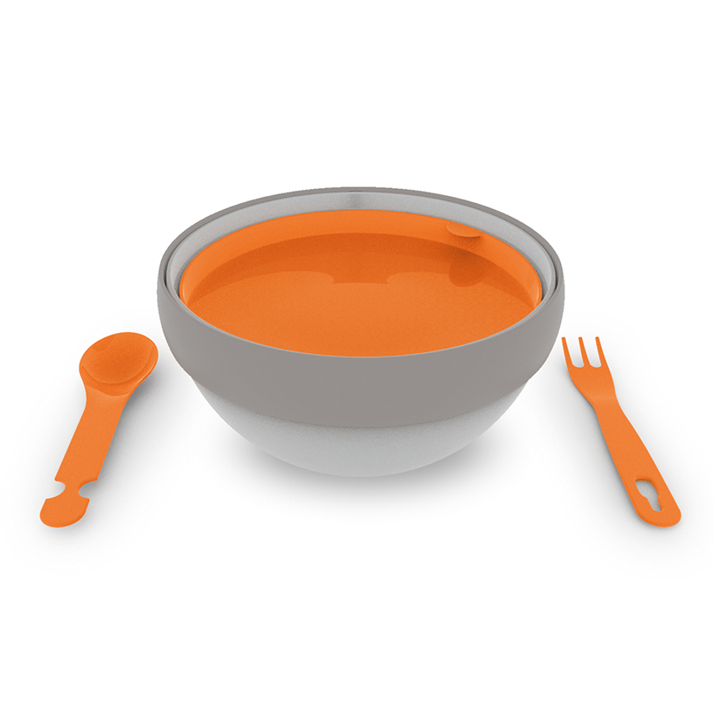 Ланч-бокс для салатов zero chilled, серый