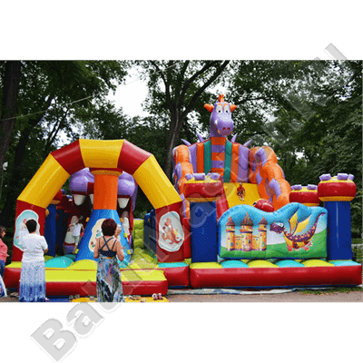 Большая надувная горка "Ящер 2"