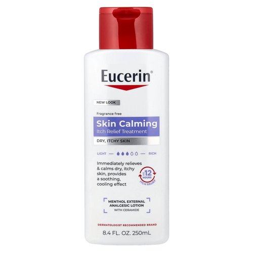 Eucerin, средство для снятия зуда, успокаивание кожи, без отдушки, 250 мл (8,4 жидк. унции)