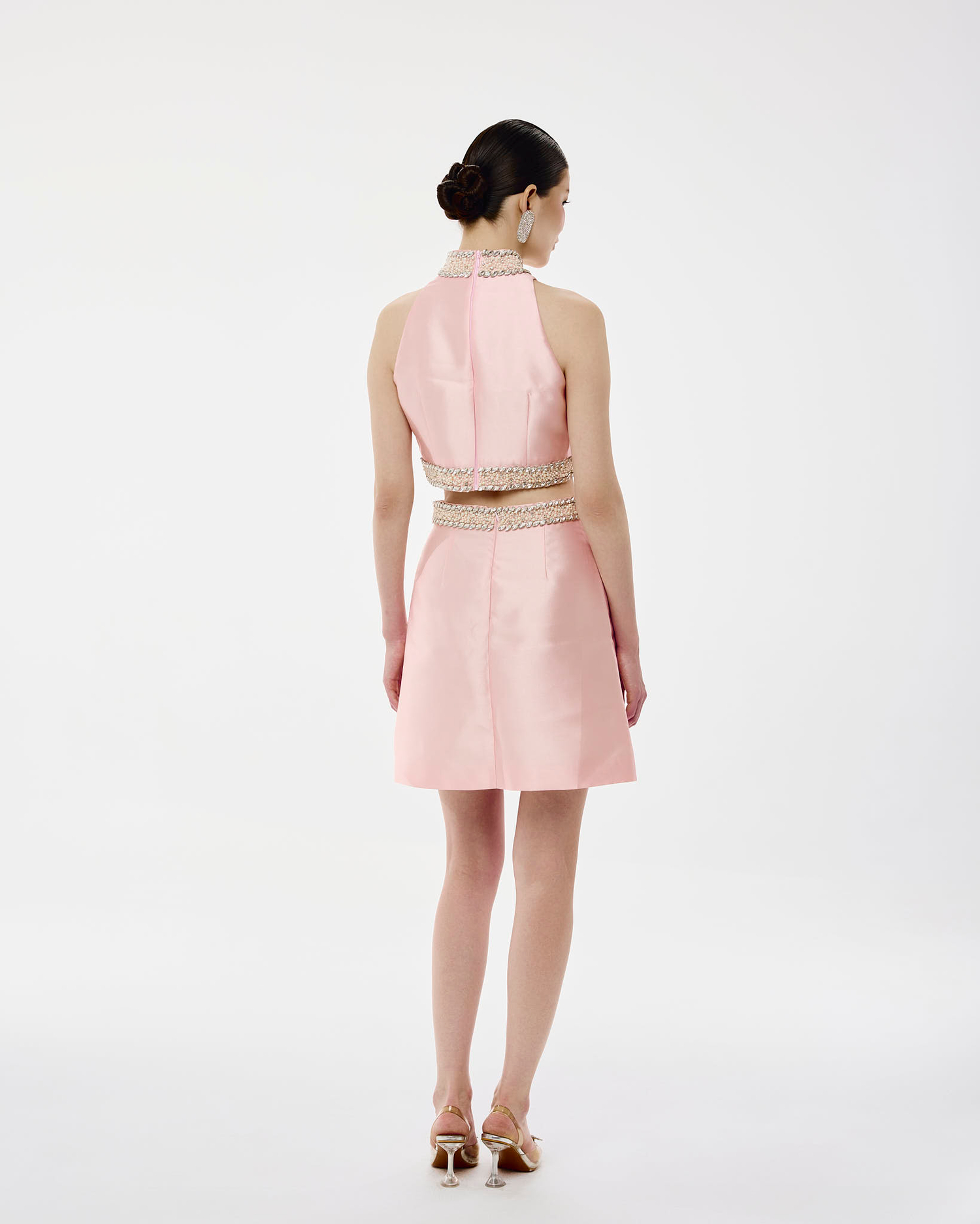 Костюм DELINA (Делина) (топ +юбка) МИНИ розовый