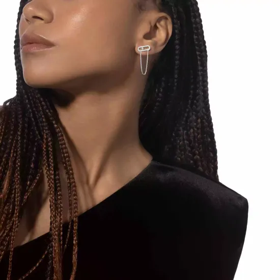 Моносерьга Messika Move Uno single chain earring