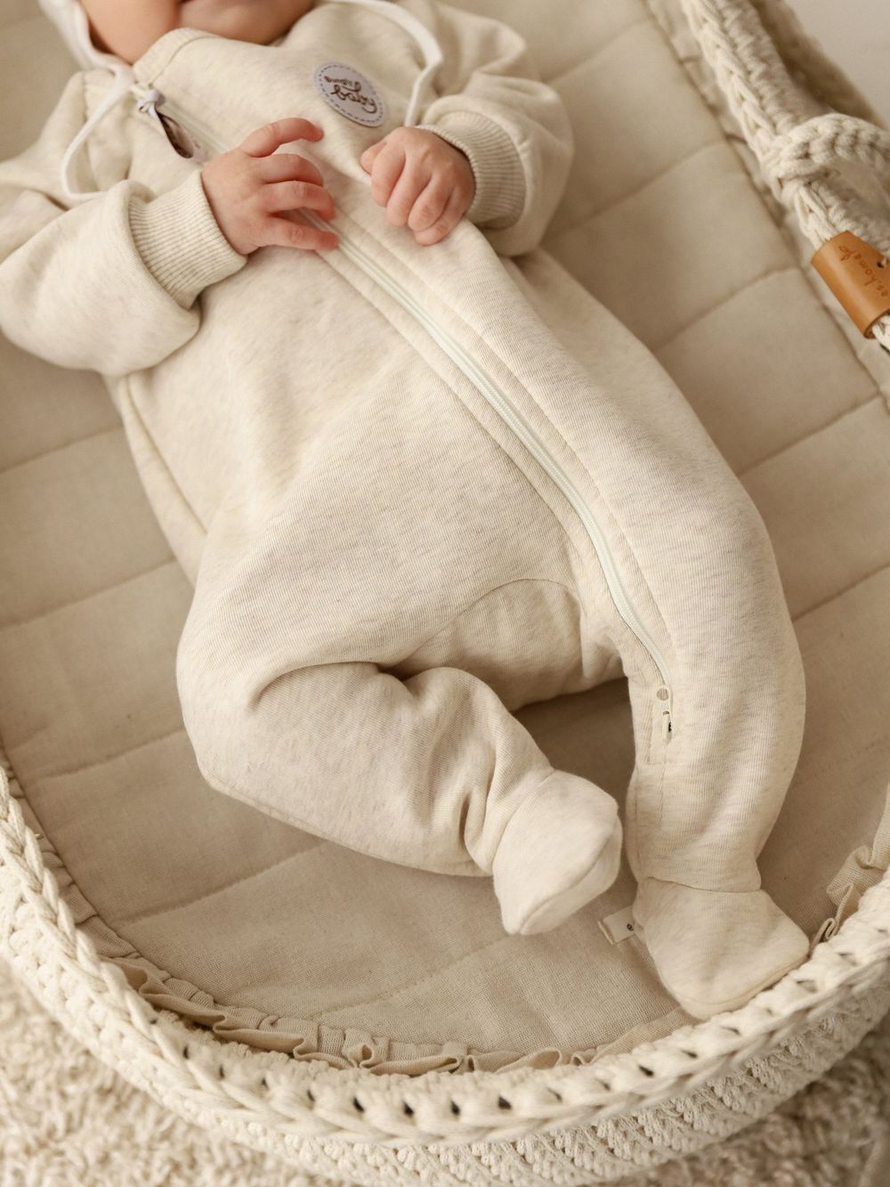 Комбинезон-косуха с закрытой ножкой "Ванильный пудинг" утепленный 0+