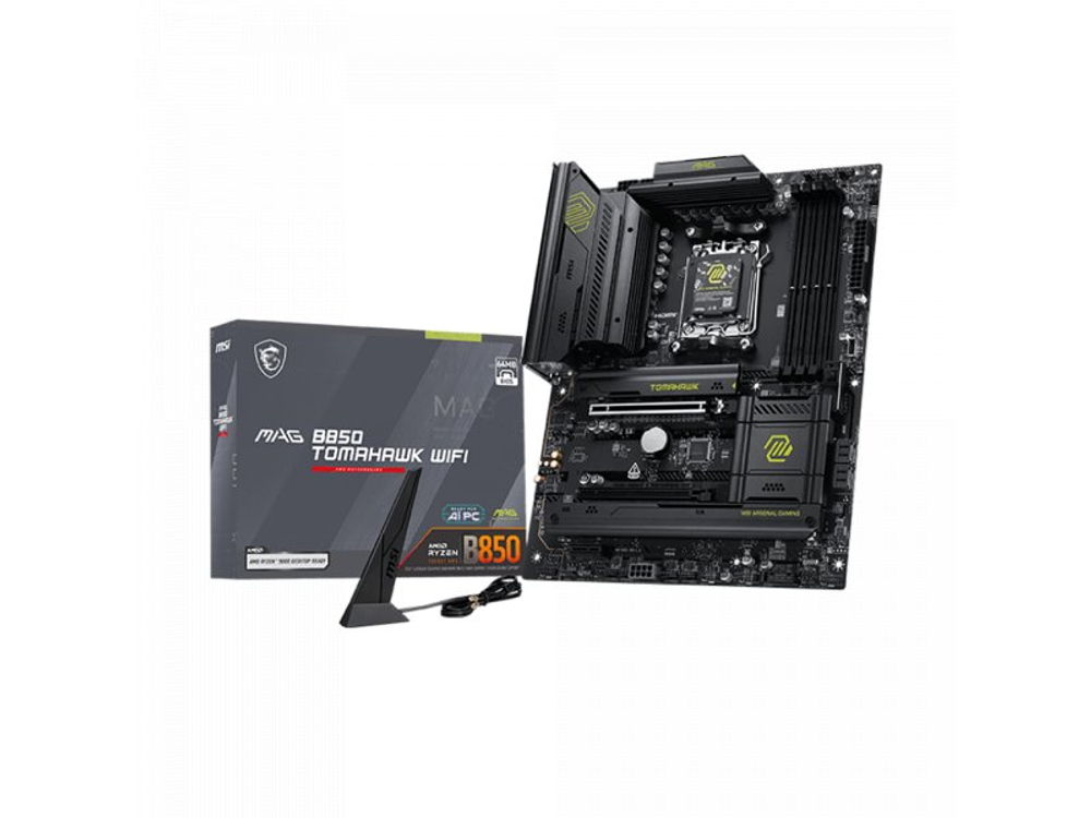 Материнская плата MSI Mag B850 Tomahawk Wifi B850, Socket AM5, AMD B850, ATX, RTL