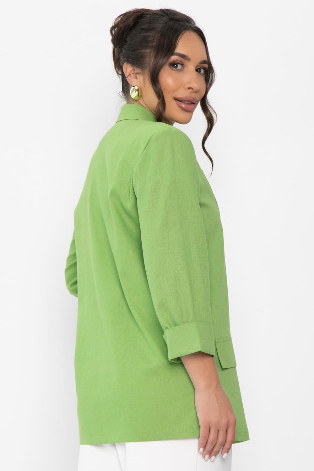 Пиджак льняной Мэрлин (зеленый) Б15429-7М LT Collection