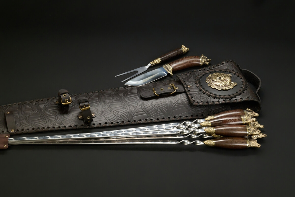 Набор шампуров в чехле "Кочевник №10 Звери большие"